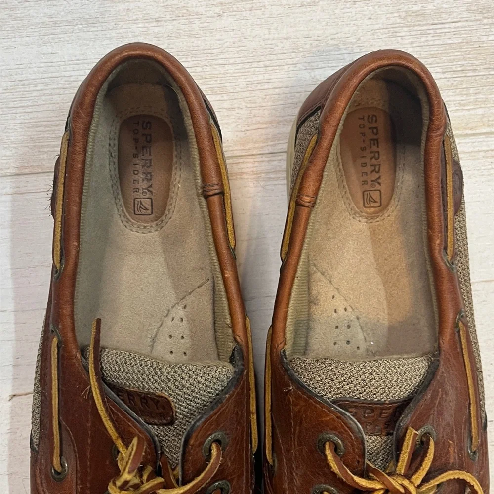 Sperry Men's Brown Leather Boat Shoes Size 11